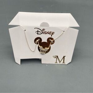 Disney Sterling Silver 925 Mickey Mouse M Girl Necklace Birthday Christmas Gift